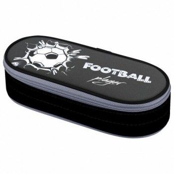 Пенал-футляр BRAUBERG, 1 отделение, полиэстер, органайзер, 21x8,5x5 см, "Football player", 270380