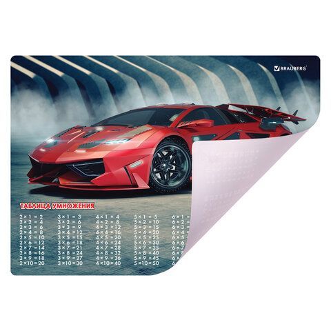 Настольное покрытие BRAUBERG, А3+, пластик, 46x33 см, &quot;Sport Car&quot;, 270401