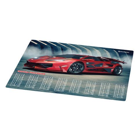 Настольное покрытие BRAUBERG, А3+, пластик, 46x33 см, &quot;Sport Car&quot;, 270401