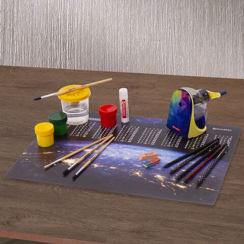Настольное покрытие BRAUBERG, А3+, пластик, 46x33 см, &quot;Space&quot;, 270402