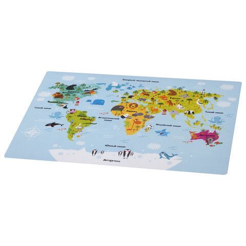 Настольное покрытие ПИФАГОР 7 шт., А3+, пластик, 46x33 см, "Map", 270403