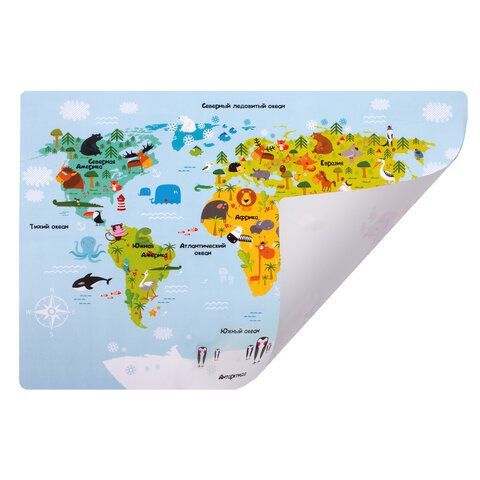 Настольное покрытие ПИФАГОР 7 шт., А3+, пластик, 46x33 см, "Map", 270403