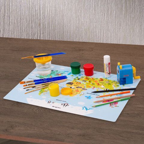 Настольное покрытие ПИФАГОР 7 шт., А3+, пластик, 46x33 см, "Map", 270403