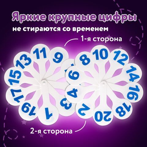 Веер-касса (цифры от 1 до 20) ЮНЛАНДИЯ 2 шт., 270431
