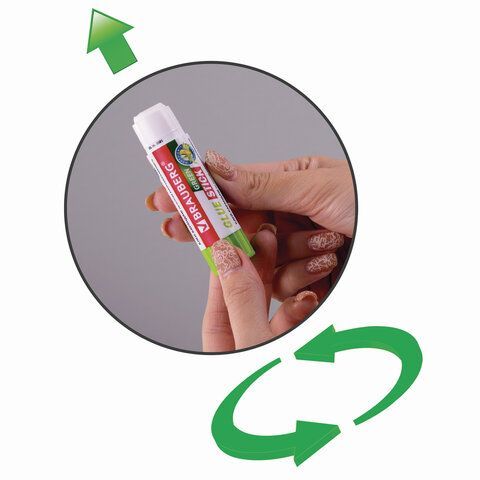 Клей-карандаш на натуральной основе BRAUBERG 3 шт. GREEN, 15 г, 270437