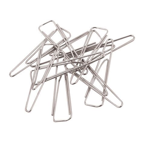 Скрепки BRAUBERG 5 шт., 25 мм, никелированные, треугольные, 100 шт., в картонной коробке, 270440