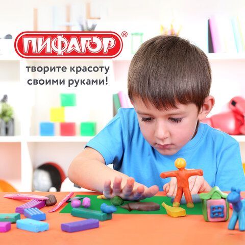 Доска для лепки компактная с 2 стеками А5, 205х150 мм, зеленая, ПИФАГОР 2 шт., 270559