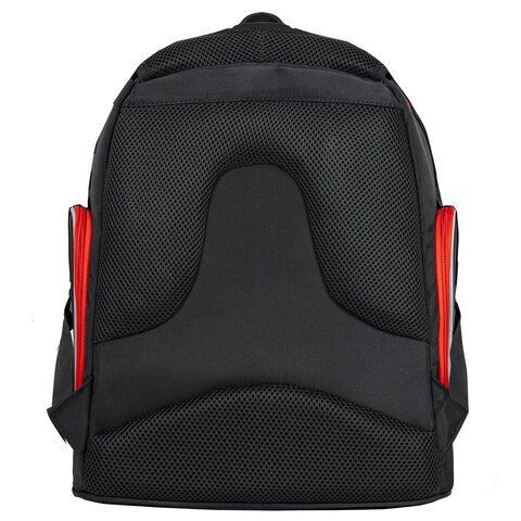 Рюкзак BRAUBERG CLASSIC, легкий каркас, премиум материал, &quot;Motorbike&quot;, черный, 37x32х21 см, 270583