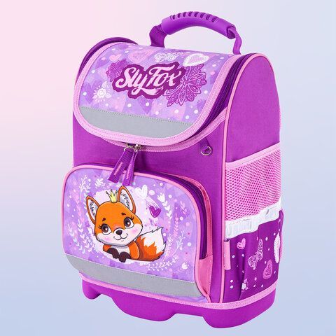 Ранец ЮНЛАНДИЯ WISE для начальной школы, &quot;Sly fox&quot;, 37x29х15 см, 270585
