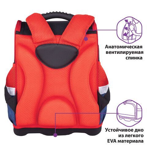 Ранец ЮНЛАНДИЯ WISE для начальной школы, &quot;Feel the speed&quot;, 37x29х15 см, 270590