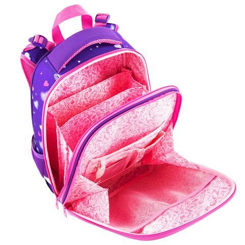 Ранец BRAUBERG PREMIUM, 2 отделения, с брелком, &quot;Shining girl&quot;, 38х29х16 см, 270592