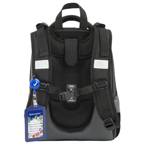 Ранец BRAUBERG PREMIUM, 2 отделения, с брелком, &quot;Fast car&quot;, 38х29х16 см, 270600