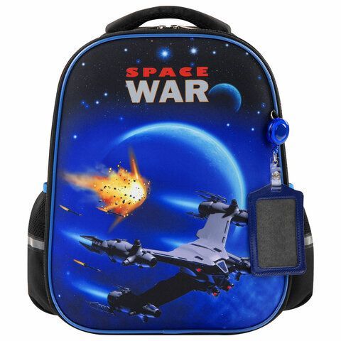 Ранец ЮНЛАНДИЯ LIGHT, 2 отделения, &quot;Space war&quot;, 38х29х16 см, 270607