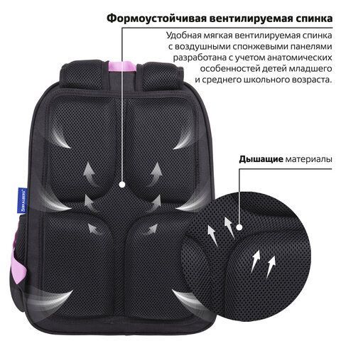 Рюкзак BRAUBERG SOFT, 2 отделения, 3 кармана, &quot;I love coffee&quot;, СВЕТЯЩИЙСЯ, 40х31х15 см, 270611