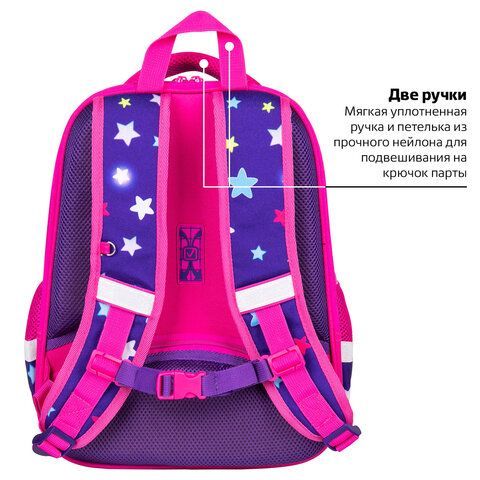 Ранец BRAUBERG FIT, 2 отделения, &quot;Smiling bear&quot;, 3D-панель, 38х27х14 см, 270614