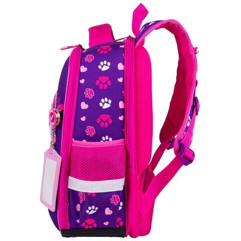Ранец BRAUBERG FIT, 2 отделения, &quot;Playing kitty&quot;, 3D-панель, 38х27х14 см, 270615