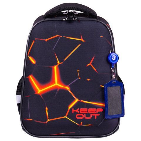 Ранец BRAUBERG FIT, 2 отделения, &quot;Keep out&quot;, 38х27х14 см, 270617