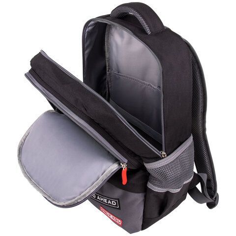 Рюкзак BRAUBERG STAR, &quot;Stay strong&quot;, черный, 40х29х13 см, 270670