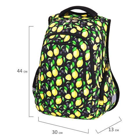 Рюкзак BRAUBERG SPECIAL, &quot;Lemons&quot;, 44х30х13 см, 270671