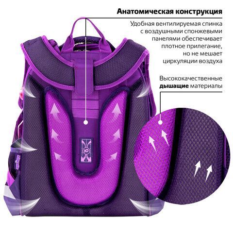 Ранец ЮНЛАНДИЯ EXTRA, с дополнительным объемом, &quot;Penguin&quot;, 38х29х18 см, 270673