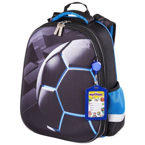 Ранец ЮНЛАНДИЯ EXTRA с дополнительным объемом, 2 отделения, &quot;Soccer ball&quot;, 38х29х18 см, 270677