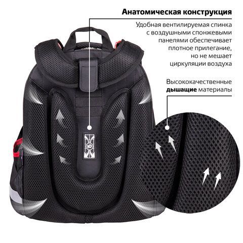 Ранец ЮНЛАНДИЯ EXTRA, с дополнительным объемом, &quot;No limits&quot;, 38х29х18 см, 270678