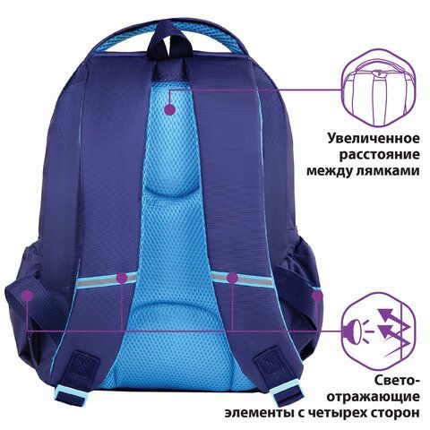 Рюкзак ЮНЛАНДИЯ MILD, 2 отделения, эрго-спинка, &quot;Adventure trails&quot;, 36х28х18 см, 270680