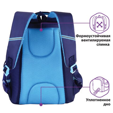 Рюкзак ЮНЛАНДИЯ MILD, 2 отделения, эрго-спинка, &quot;Adventure trails&quot;, 36х28х18 см, 270680