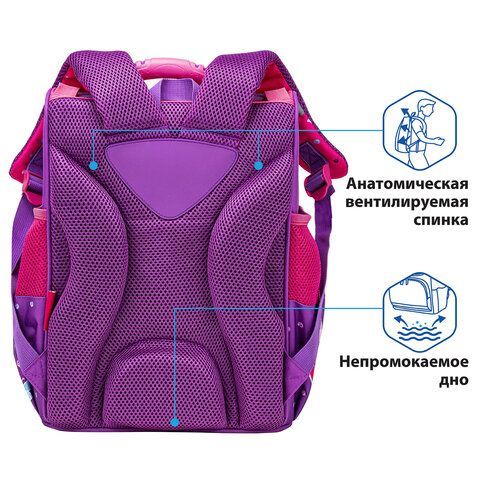 Ранец ПИФАГОР BASIC, с эргономичной спинкой, &quot;Black kitten&quot;, 35х28х18 см, 270681
