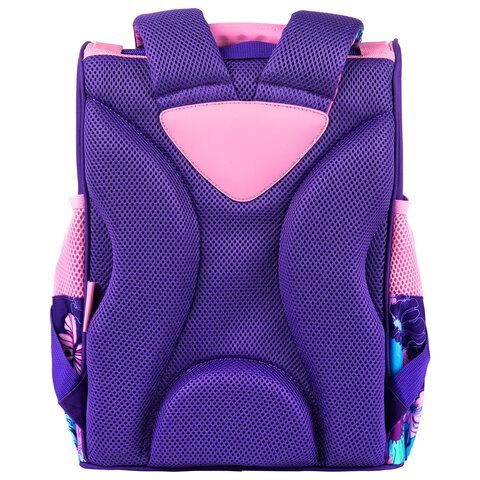 Ранец ПИФАГОР BASIC, 1 отделение, 3 кармана, эргономичная спинка, &quot;Butterflies&quot;, 35х28х18 см, 270683