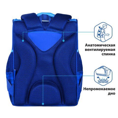 Ранец ПИФАГОР BASIC, с эргономичной спинкой, &quot;Racing car&quot;, 35х28х18 см, 270689