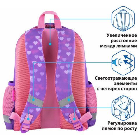 Ранец ПИФАГОР EVA BASIC, 1 отделение, &quot;Fancy girl&quot;, 39х30х16 см, 270690