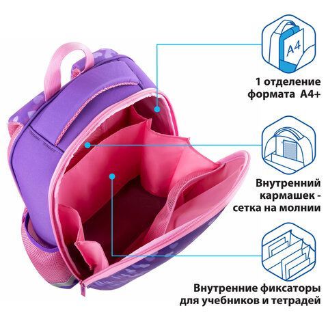 Ранец ПИФАГОР EVA BASIC, 1 отделение, &quot;Fancy girl&quot;, 39х30х16 см, 270690
