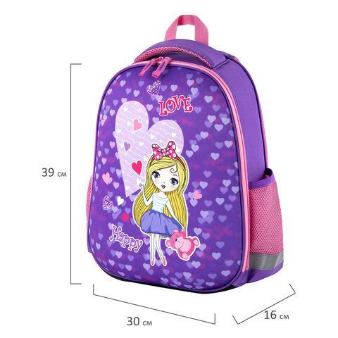 Ранец ПИФАГОР EVA BASIC, 1 отделение, &quot;Fancy girl&quot;, 39х30х16 см, 270690