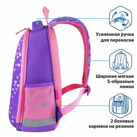 Ранец ПИФАГОР EVA BASIC, 1 отделение, &quot;Fancy girl&quot;, 39х30х16 см, 270690