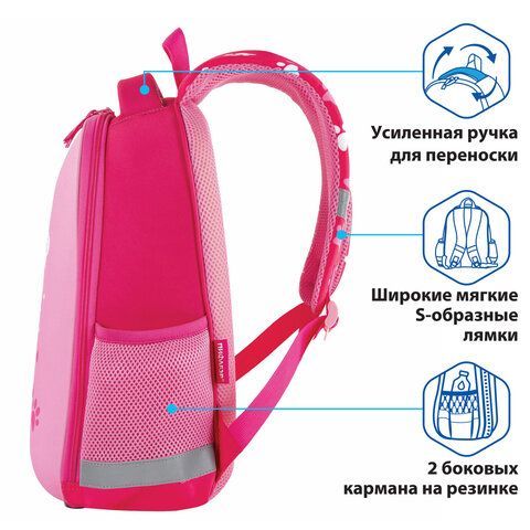 Ранец ПИФАГОР EVA BASIC, 1 отделение, &quot;Fluffy cat&quot;, 39х30х16 см, 270691