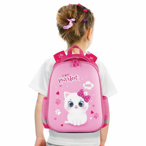 Ранец ПИФАГОР EVA BASIC, 1 отделение, &quot;Fluffy cat&quot;, 39х30х16 см, 270691