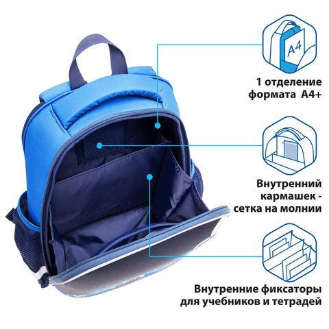 Ранец ПИФАГОР EVA BASIC, 1 отделение, &quot;Rapid engine&quot;, 39х30х16 см, 270692