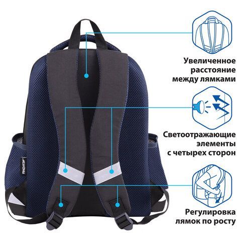Ранец ПИФАГОР EVA BASIC, 1 отделение, &quot;Shuriken&quot;, 39х30х16 см, 270693