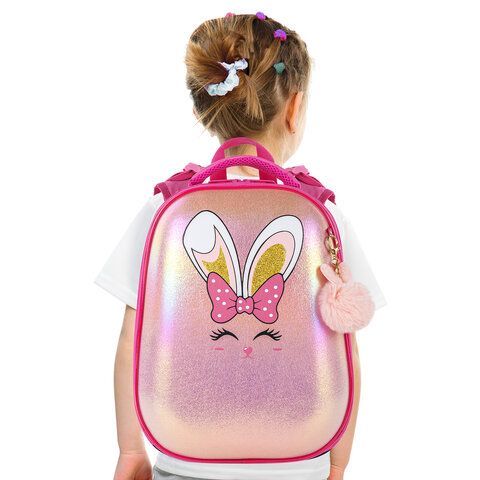 Ранец BRAUBERG SHINY, 2 отделения, &quot;Honey bunny&quot;, 36х28х14 см, 270695