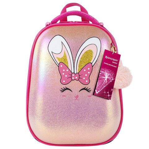 Ранец BRAUBERG SHINY, 2 отделения, &quot;Honey bunny&quot;, 36х28х14 см, 270695