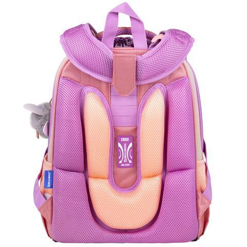 Ранец BRAUBERG SHINY, 2 отделения, с брелком, &quot;Cheerful&quot;, 38х28х14 см, 270697