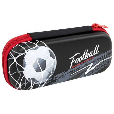 Пенал BRAUBERG, 1 отделение, 1 откидная планка, EVA 3D, 22х10х5 см, &quot;Goal&quot;, 270701