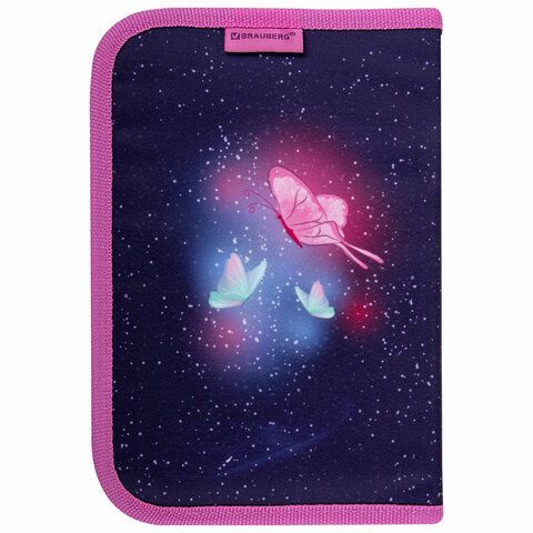 Пенал BRAUBERG, 1 отделение, полиэстер, 21х14 см, &quot;Little fox&quot;, 270709