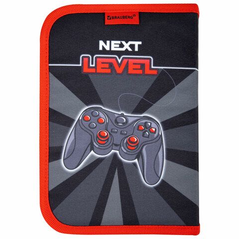 Пенал BRAUBERG, 1 отделение, 1 откидная планка, полиэстер, 21х14 см, &quot;Next level&quot;, 270714