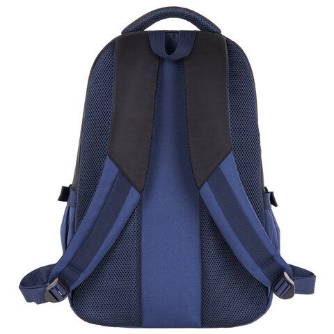 Рюкзак BRAUBERG URBAN универсальный, 2 отделения, &quot;Magnetic&quot;, черный/темно-синий, 46х31х18 см, 270753