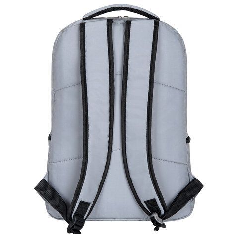 Рюкзак BRAUBERG REFLECTIVE универсальный, светоотражающий, &quot;City&quot;, серый, 42х30х13 см, 270757