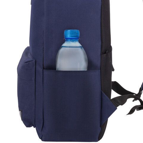 Рюкзак BRAUBERG POSITIVE универсальный, карман-антивор, &quot;Dark blue&quot;, 42х28х14 см, 270775