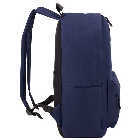 Рюкзак BRAUBERG POSITIVE универсальный, карман-антивор, &quot;Dark blue&quot;, 42х28х14 см, 270775