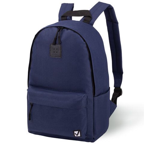 Рюкзак BRAUBERG POSITIVE универсальный, карман-антивор, &quot;Dark blue&quot;, 42х28х14 см, 270775